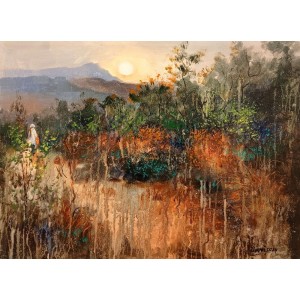 Tahir Bilal Ummi, 18 x 24 Inch, Oil on Canvas, Landscape Painting, AC-TBL-126